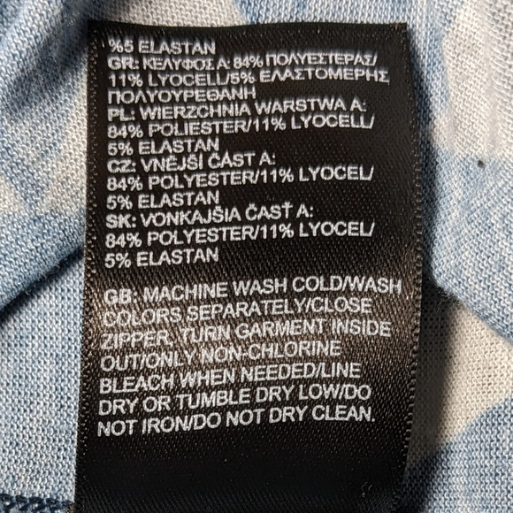 The North Face Geometric Design Woman's T-shirt Blue And White Size Large - Picture 9 of 10